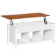 Lift Top Coffee Table, Modern Center Table with Storage Shelves and Hidden Compartment for Living Room, 41