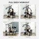 Soozier Home Gym Weights Machine, Multi Gym Lat Pulldown and Leg Workout Equipment with 99lbs Weight Stack