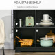 Modern Sideboard, Buffet Cabinet with Storage Cabinets, Drawers and Adjustable Shelves for Living Room, Black