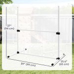Set of 6 Dog Agility Training Equipment Adjustable Jump Bar Pet Exercise Kit with Carrying Bag (White)