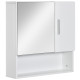 Bathroom Mirror Cabinet, Wall Mounted Medicine Cabinet with Double Doors and Adjustable Shelf, White