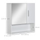 Bathroom Mirror Cabinet, Wall Mounted Medicine Cabinet with Double Doors and Adjustable Shelf, White