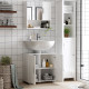 Bathroom Mirror Cabinet, Wall Mounted Medicine Cabinet with Double Doors and Adjustable Shelf, White