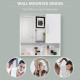 Bathroom Mirror Cabinet, Wall Mounted Medicine Cabinet with Double Doors and Adjustable Shelf, White
