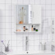 Bathroom Mirror Cabinet, Wall Mounted Medicine Cabinet with Double Doors and Adjustable Shelf, White