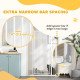 59" Extra Tall Cat Gate, 30"-41" Pet Gate with 2.8" and 5.5" Extensions, for Doorway, Hallway, Stairway, White