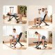 Soozier Adjustable Weight Bench, Foldable Workout Bench with Multi-Angle Seat and Back, Flat or Incline Bench for Home Gym