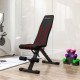 Soozier Adjustable Weight Bench, Foldable Workout Bench with Multi-Angle Seat and Back, Flat or Incline Bench for Home Gym
