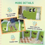 Qaba Crocodile Design Tunnel for Kids to Crawl Through, for 3-6 Years, Green