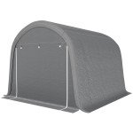 10' x 10' Outdoor Storage Tent, Heavy Duty and Waterproof Portable Shed for Bike, Motorcycle & Garden Tools, Light Grey