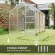 6' x 6' x 6.6' Polycarbonate Greenhouse, Walk-In Green House Kit Garden, Plants Grow, Galvanized Sheet Aluminum Frame with Rain Gutter, Vent and Sliding Door, Silver