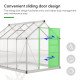6' x 8' x 6.6' Polycarbonate Greenhouse, Walk-In Green House Kit Garden, Plants Grow, Galvanized Sheet Aluminum Frame with Rain Gutter, Vent and Sliding Door, Silver