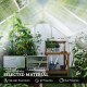 6' x 8' x 6.6' Polycarbonate Greenhouse, Walk-In Green House Kit Garden, Plants Grow, Galvanized Sheet Aluminum Frame with Rain Gutter, Vent and Sliding Door, Silver