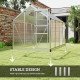 6' x 8' x 6.6' Polycarbonate Greenhouse, Walk-In Green House Kit Garden, Plants Grow, Galvanized Sheet Aluminum Frame with Rain Gutter, Vent and Sliding Door, Silver