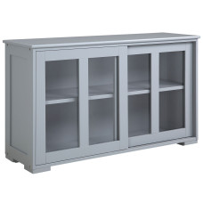 Kitchen Sideboard, Stackable Storage Cabinet, Sliding Glass Door Console, Serving Buffet for Kitchen & Dining Room