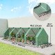 Portable Mini Greenhouse Tunnel Growing Tent Plants Flower Warm House w/ Zippered Roll-up Doors, Green