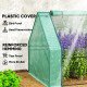 Portable Mini Greenhouse Tunnel Growing Tent Plants Flower Warm House w/ Zippered Roll-up Doors, Green