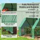 Portable Mini Greenhouse Tunnel Growing Tent Plants Flower Warm House w/ Zippered Roll-up Doors, Green