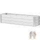 6' x 1.5' x 1.3' Galvanized Raised Garden Bed, Elevated Large Metal Planter Box w/ Install Gloves for Backyard, Patio to Grow Vegetables, Herbs, and Flowers, Silver