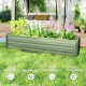 6' x 1.5' x 1.3' Galvanized Raised Garden Bed, Elevated Large Metal Planter Box w/ Install Gloves for Backyard, Patio to Grow Vegetables, Herbs, and Flowers, Silver