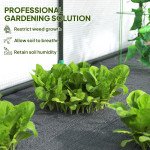 Walk-in Lean-to Greenhouse, Outdoor Gardening Green House with Zipper Roll-up Doors and Window, 10' x 3' x 5', White