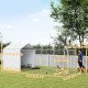 Galvanized Steel Dog Kennel Outdoor with Waterproof & UV-Resistant Cover for Large Dogs, 19.7' x 7.5' x 7.5'