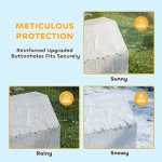 Galvanized Steel Dog Kennel Outdoor with Waterproof & UV-Resistant Cover for Large Dogs, 19.7' x 7.5' x 7.5'