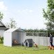 Galvanized Steel Dog Kennel Outdoor with Waterproof & UV-Resistant Cover for Large Dogs, 19.7' x 7.5' x 7.5'