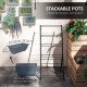 5-Tier Raised Garden Bed Plant Stand Flower Pots with Leaking Holes Grey