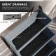 5-Tier Raised Garden Bed Plant Stand Flower Pots with Leaking Holes Grey