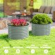 Set of 2 Raised Garden Bed, Metal Planter Box with Safety Edging, Easy-to-assemble Stock Tank, Green