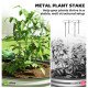 7' x 3' x 1' Large Outdoor Planter Box, Galvanized Raised Garden Bed with Metal Plant Stake, Silver