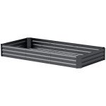 Galvanized Raised Bed, 8' x 4' x 1' Metal Planter Box, Outdoor Garden Box with Open Bottom for Flower Herb Vegetable
