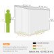 4.6' x 9' Steel Outdoor Storage Shed, Lean to Shed, Metal Tool House with Foundation Kit, Lockable Doors, Gloves and 2 Air Vents for Backyard, Patio, Lawn, Dark Grey
