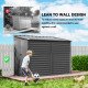 4.6' x 9' Steel Outdoor Storage Shed, Lean to Shed, Metal Tool House with Foundation Kit, Lockable Doors, Gloves and 2 Air Vents for Backyard, Patio, Lawn, Dark Grey