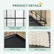 42" Dog Crate with 2 Doors, Folding Metal Dog Cage with Soft Cushion, Removable Tray, Handle, for Small Dogs, Black