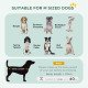 42" Dog Crate with 2 Doors, Folding Metal Dog Cage with Soft Cushion, Removable Tray, Handle, for Small Dogs, Black