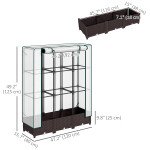 Raised Garden Bed Kit with Trellis, Plastic Raised Flower Bed with PE Cover and Zipper Door, 47 x 16 x 50 inch