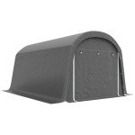 10' x 15' Portable Shed, Outdoor Storage Shed Tent with Roll-Up Zipper Door for Patio Garden Garage, Dark Grey