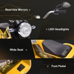Kids Electric Motorcycle 6V Battery Powered Ride-On Dirt Bike, 3-Wheel Motorbike, Yellow