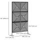 Metal Outdoor Privacy Screen, Freestanding Outdoor Divider with Stand, Decorative Privacy Panel, 78" x 48", Black