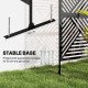 Metal Outdoor Privacy Screen, Freestanding Outdoor Divider with Stand, Decorative Privacy Panel, 78" x 48", Black