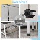 Foldable Dog Grooming Table with Adjustable Grooming Arms, Storage Shelf, Two Nooses, 42" x 24" x 61", Black