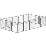 16 Panels Dog Playpen with Strap, Portable & DIY, for Medium Dogs, for Yard, RV, Camping, Garden, 31.5" H