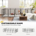 16 Panels Dog Playpen with Strap, Portable & DIY, for Medium Dogs, for Yard, RV, Camping, Garden, 31.5" H