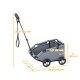 4 Wheels Folding Lightweight Pet Stroller with Universal Handle Rod, Storage Bag, Washable Cushion for Miniature Dogs