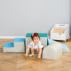 Qaba Foam Climbing Blocks for Toddlers, Kids Modular Play Set for Baby Children, Soft Play Equipment for Crawling Sliding, Easy-to-clean Safe DIY Creative, Multicolor