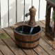 Outdoor Fountain, Garden Water Fountain with Electric Pump for Porch, Deck, Yard, Carbonized