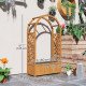 Wooden Raised Garden Bed with Arch Trellis, 33" x 14" x 57" Raised Planter Box with Drainage Holes, Trellis Planter for Vine Climbing Plants