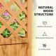 Wooden Raised Garden Bed with Arch Trellis, 33" x 14" x 57" Raised Planter Box with Drainage Holes, Trellis Planter for Vine Climbing Plants